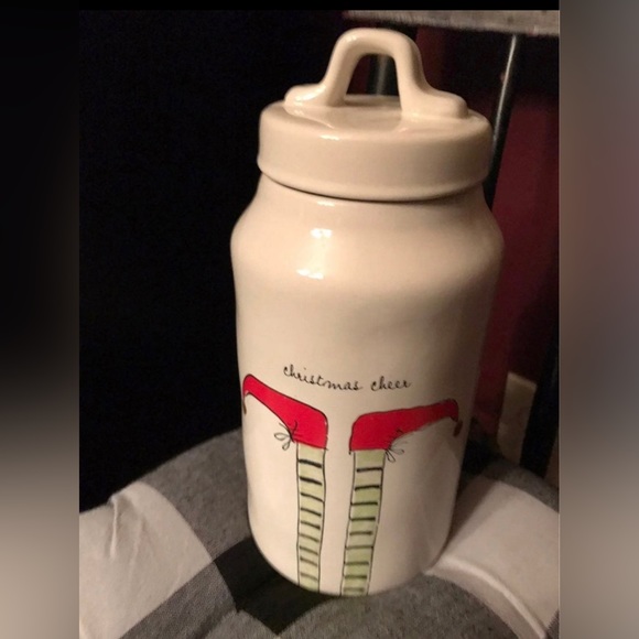 Rae Dunn | Kitchen | Rae Dunn Christmas Cheer Elf Feet Canister Htf ...